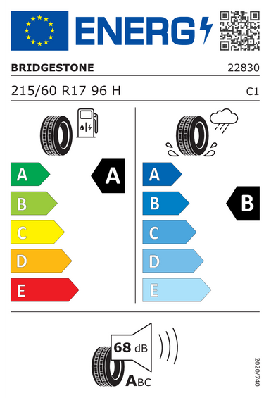 Pneus Bridgestone TURANZA T005 215/60 R17 96H