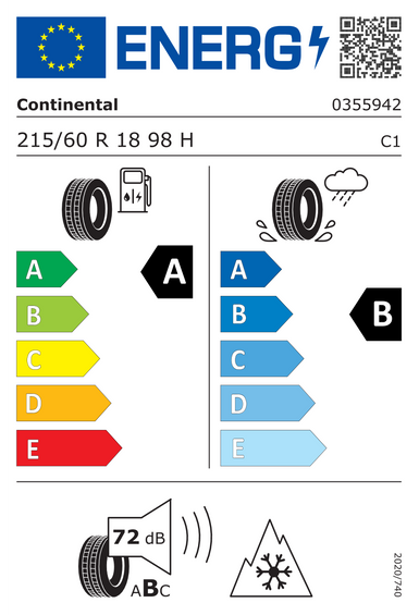 Pneus Continental AllSeasonContact 215/60 R18 98H