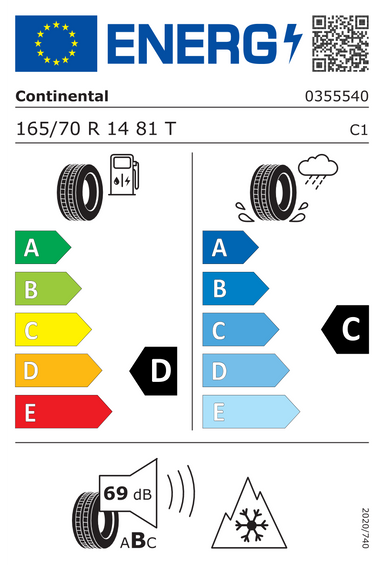 Pneus Continental WinterContact TS 870 165/70 R14 81T