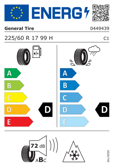 Pneus General Grabber AT3 FR 225/60 R17 99H