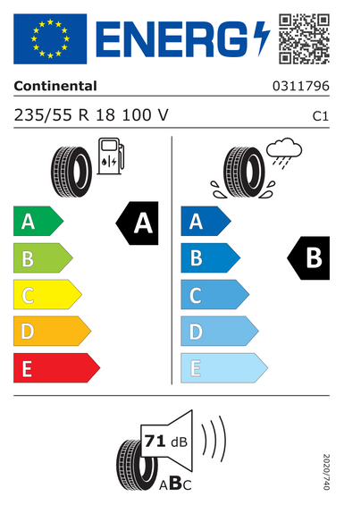 Pneus Continental EcoContact 6 FR 235/55 R18 100V