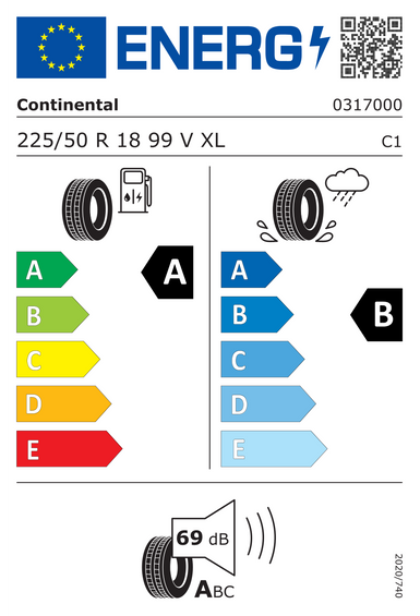 Pneus Continental EcoContact 7 225/50 R18 99V