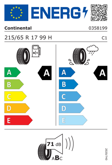 Pneus Continental EcoContact 6 AO 215/65 R17 99H