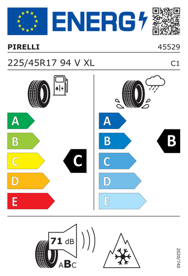 4x ROUES 17 Hiver VW GOLF MK7 5G GOLF MK6 A6 5K Pirelli 225/45 R17