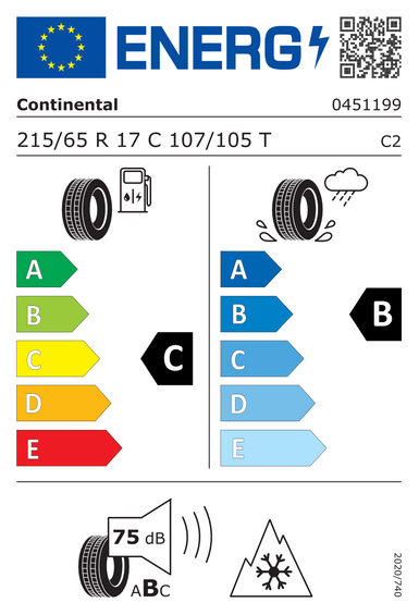 Pneus Continental VanContact A/S Ultra 215/65 R17 107T