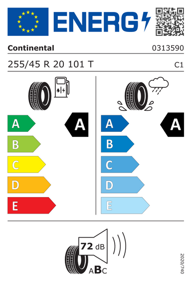Pneus Continental EcoContact 6 Q ContiSeal (+) 255/45 R20 101T