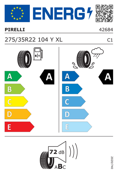 Pneus Pirelli P Zero PZ4 XL FR 275/35 R22 104Y